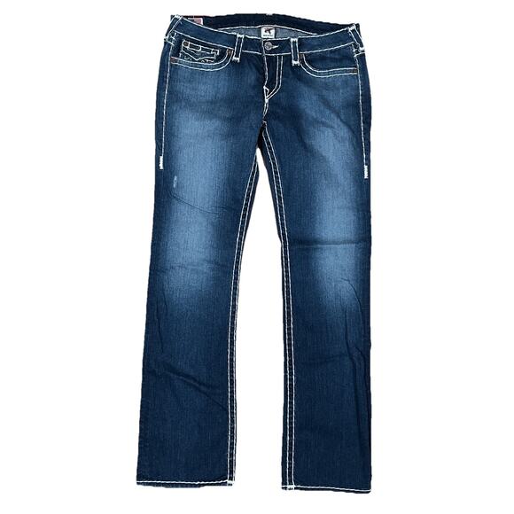 True Religion Billy Super T Thick Stitch Flap Pockets Y2K USA 32 Tag 34x32 - Picture 2 of 11